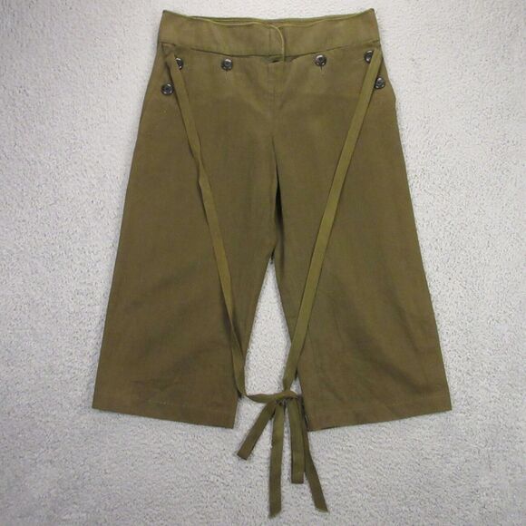Wyeth‎ by Todd McGill Pants Womens size 10 Cropped Tie Wrap Minimal Linen Blend - Picture 1 of 11